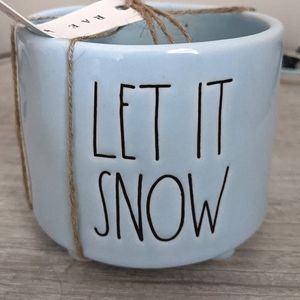 Rae Dunn Let it Snow Small Planter NWT